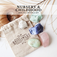 NURSERY & NEW BABY crystals set for calming, protection, better sleep