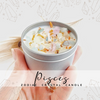 PISCES zodiac candle with healing crystals