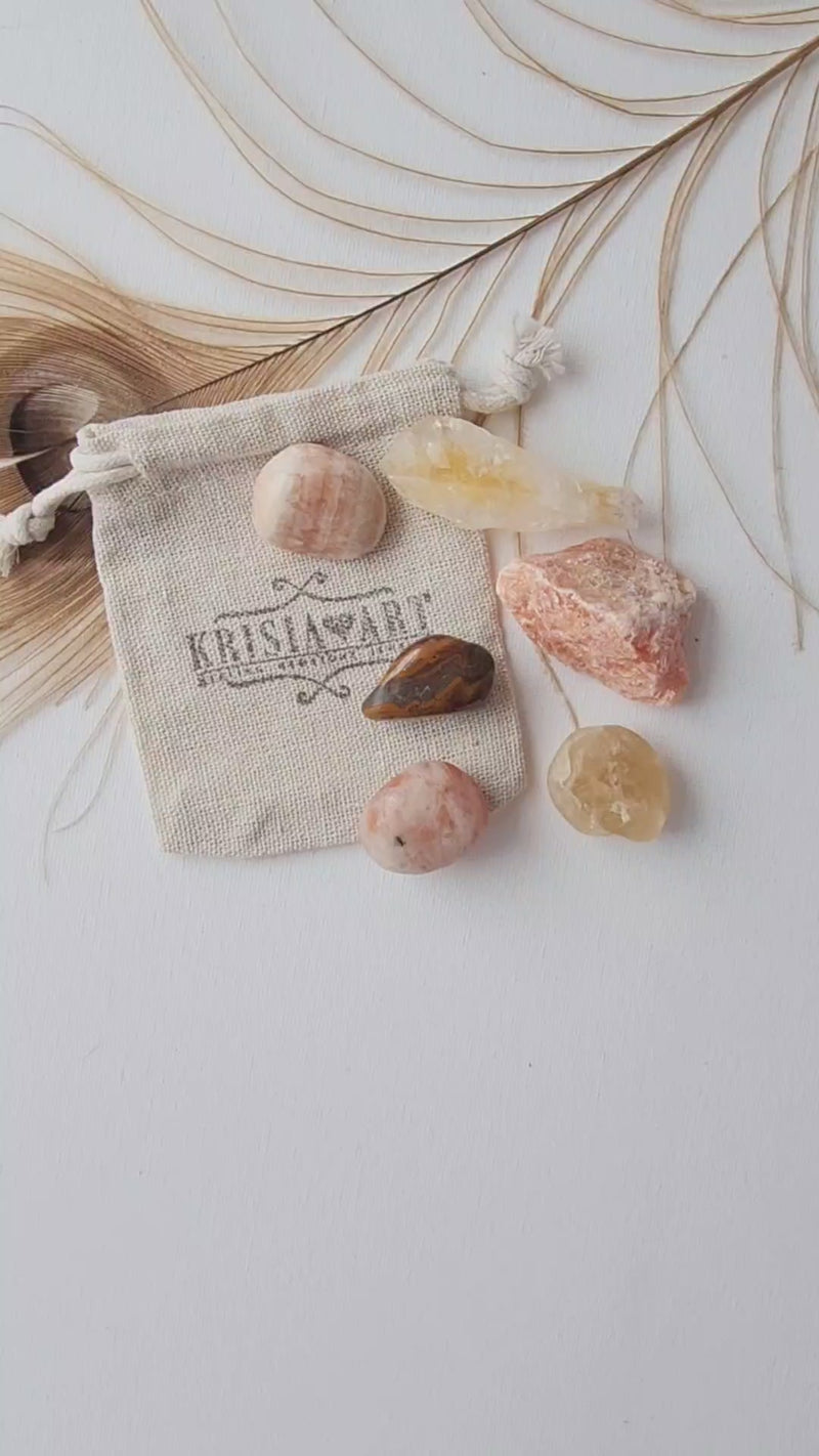 SACRAL CHAKRA crystals set for balance and alignment