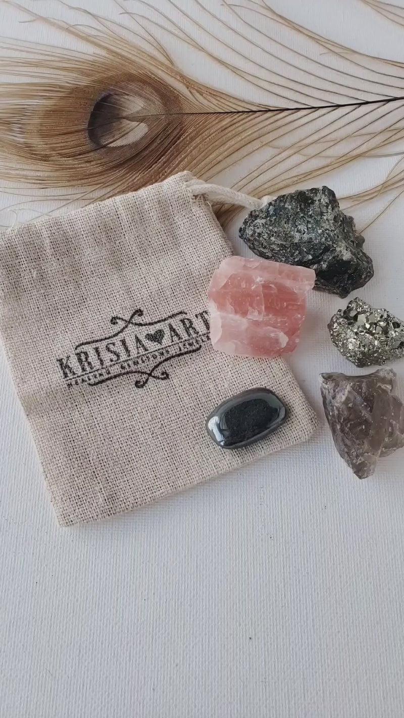 ENERGY VAMPIRE Protection crystals set, aura & empath protection shield kit