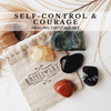 SELF-CONTROL & COURAGE crystal set for achieving goals, focus and strength