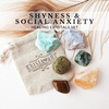 SHYNESS & SOCIAL ANXIETY healing crystals set for introverts and discomfort around people. Tiger's eye, Citrine, Dumortierite, Epidote, Turquoise, African Turquoise