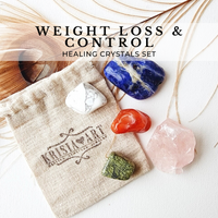 WEIGHT LOSS & CONTROL crystals set for eating control, motivation, change, staying fit