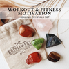 WORKOUT & FITNESS crystals set for motivation to stay fit and work out energy boost