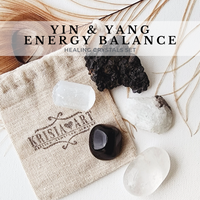 YIN & YANG crystals set for feminine and masculine energy balance