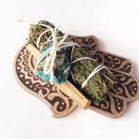 Pick your crystal Cedar SMUDGE KIT for purification, cleansing, negative energy removal - Cedar, Palo Santo bundle for smudging