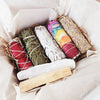 VARIETY PACK 5x Smudge sticks bundle kit for smudging, purification, cleansing, negative energy removal and protection with Selenite & Palo Santo