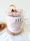 888 ANGEL NUMBER CANDLE with crystals & angel message