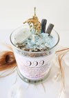 999 ANGEL NUMBER CANDLE with crystals & angel message