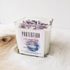 PROTECTION candle for negative energy removal, cleansing and EMF protection with Amethyst and Clear Quartz