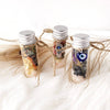 Witchcraft ritual spell jar for protection talisman with crystals and herbs