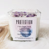 PROTECTION candle for negative energy removal, cleansing and EMF protection with Amethyst and Clear Quartz